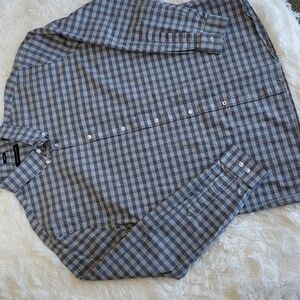 TOMMY Hilfiger slim fit long sleeved button down dress shirt, size XL